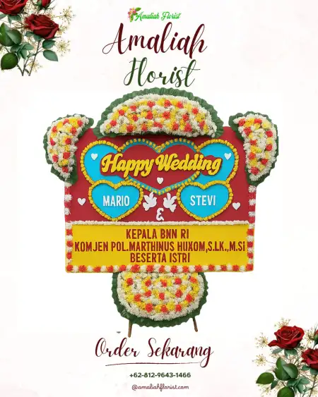 Papan Bunga Pernikahan Gurun Panjang